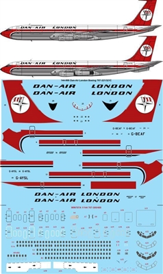 1:144 Dan Air London Boeing 707-320 / -320C