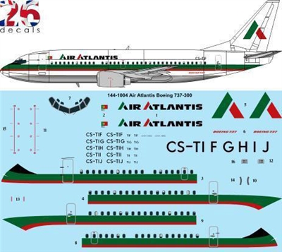 1:144 Air Atlantis Boeing 737-300