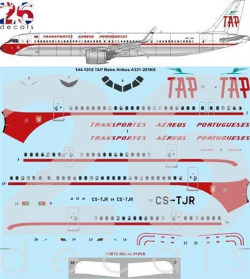 1:144 TAP Air Portugal 'retro cs' Airbus A.321NEO