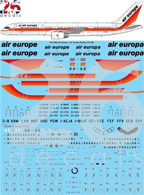 1:144 Air Europe / Air Europa Boeing 757-200 (Zvezda kit)