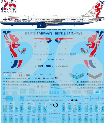 1:144 British Airways 'Sydney 2000' Boeing 757-200 (Zvezda kit)