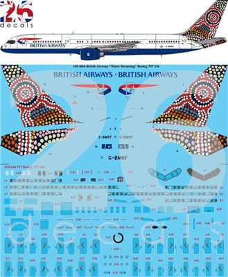 1:144 British Airways 'Water Dreaming' Boeing 757-200 (Zvezda kit)