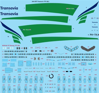 1:144 Transavia Holland Boeing 757-200 (Zvezda kit)