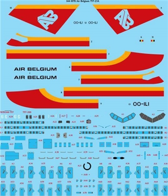 1:144 Air Belgium Boeing 757-200