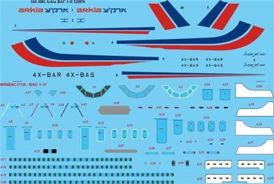 1:144 Arkia BAC 1-11-400