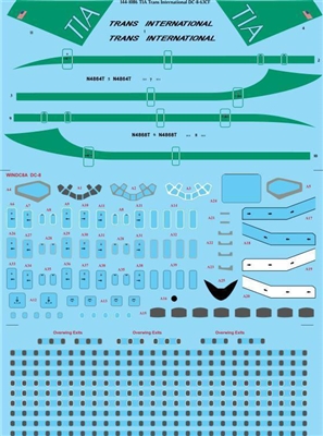 1:144 Trans International Airlines Douglas DC-8-63CF