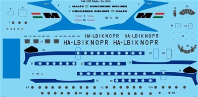 1:144 Malev Tupolev 134A