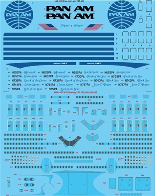 1:144 Pan Am (later cs) Boeing 747-121A