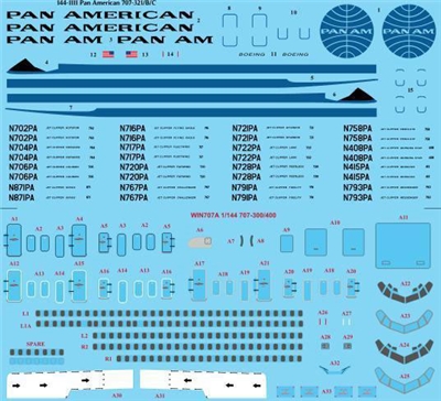 1:144 Pan American (early cs) Boeing 707-320B/C
