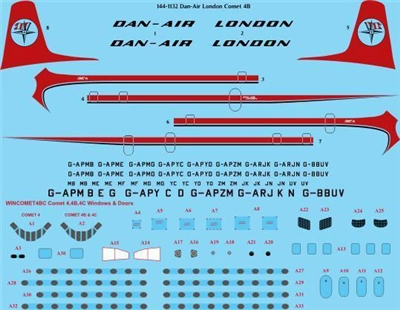 1:144 Dan Air London (later cs) Dh.106 Comet 4B