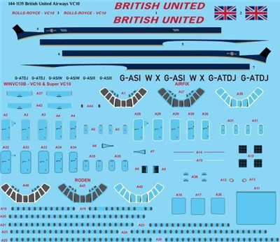 1:144 British United (early cs) Vickers VC-10