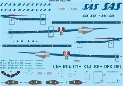 1:144 Scandinavian Airline System Airbus A.300B4