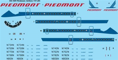 1:144 Piedmont Airlines Boeing 737-200