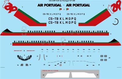 1:144 TAP Air Portugal Boeing 727-100