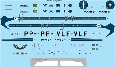 1:144 Varig Boeing 727-41