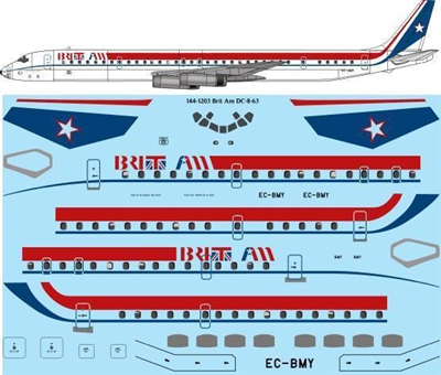1:144 British American (Brit Am) Douglas DC-8-63