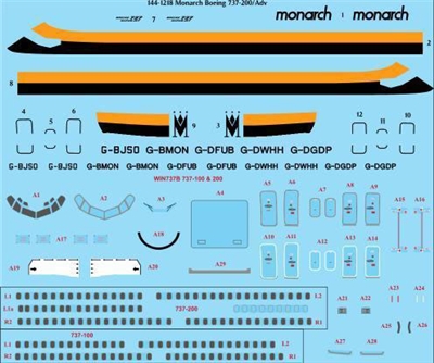 1:144 Monarch Airlines Boeing 737-200