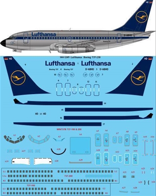 1:144 Lufthansa (metal cs) Boeing 737-230