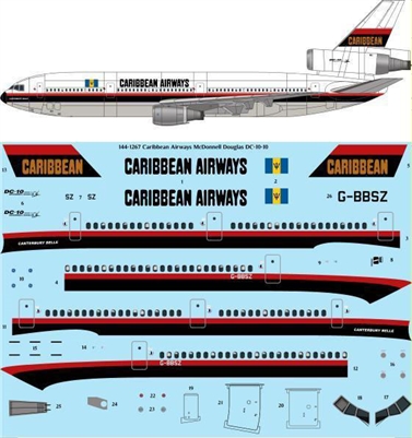 1:144 Caribbean Airways McDD DC-10-10