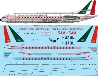 1:144 Societa Aerea Mediterranea Se.210 Caravelle VIN