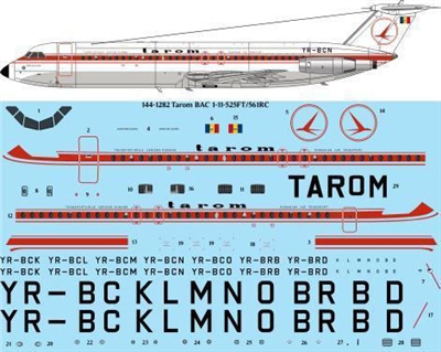 1:144 Tarom (delivery cs) BAC 1-11-500