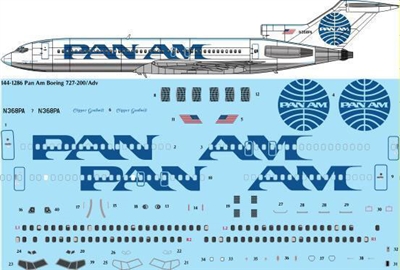1:144 Pan American Boeing 727-200