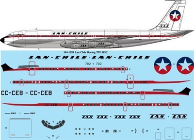 1:144 Lan Chile Boeing 707-320C