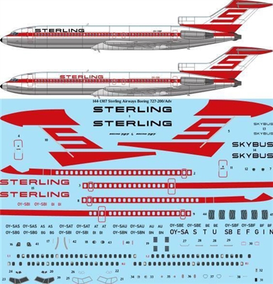 1:144 Sterling Airways Boeing 727-200