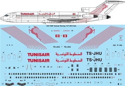 1:144 Tunisair Boeing 727-200