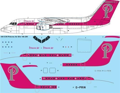 1:144 Princess Air Bae 146-200