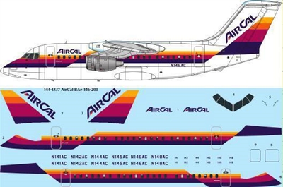 1:144 Air Cal Bae 146-200