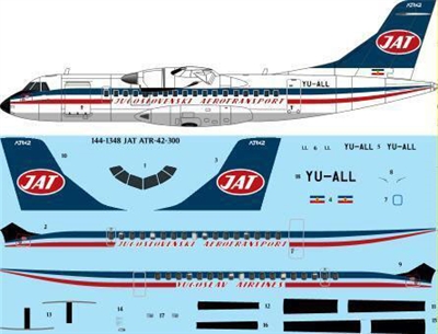 1:144 JAT Jugoslav Airlines ATR42-300