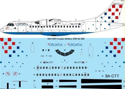 1:144 Croatia Airlines ATR42-300