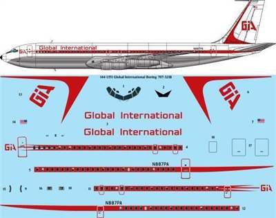 1:144  Global International Airways Boeing 707-320B