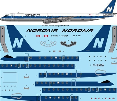 1:144 Nordair Canada Douglas DC-8-61CF