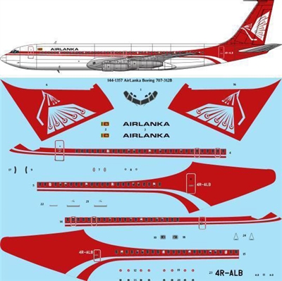 1:144 Air Lanka Boeing 707-320B