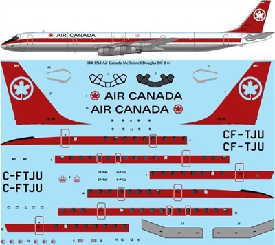 1:144 Air Canada Douglas DC-8-61