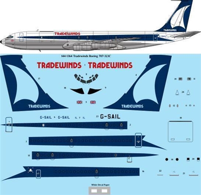 1:144 Tradewinds Boeing 707-320C