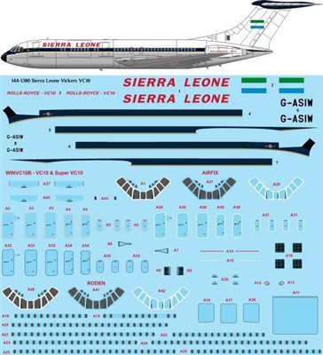 1:144 Sierra Leone Airways Vickers VC-10