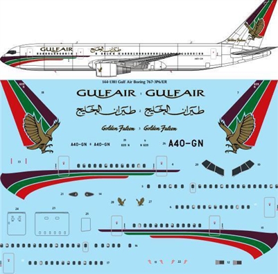 1:144 Gulf Air Boeing 767-300ER