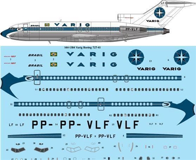 1:144 Varig Boeing 727-41