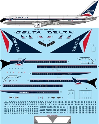 1:144 Delta Airlines Boeing 767-232/332/ER