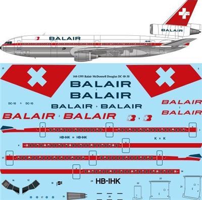 1:144 Balair McDD DC-10-30