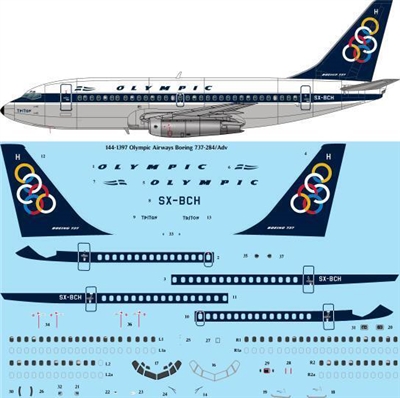 1:144 Olympic Airlines Boeing 737-200ADV