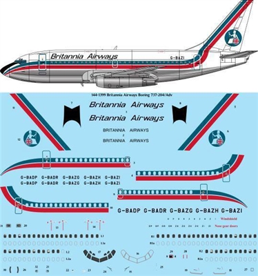 1:144 Britannia Airways (1970's cs) Boeing 737-200