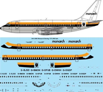 1:144 Monarch Airlines Boeing 737-200