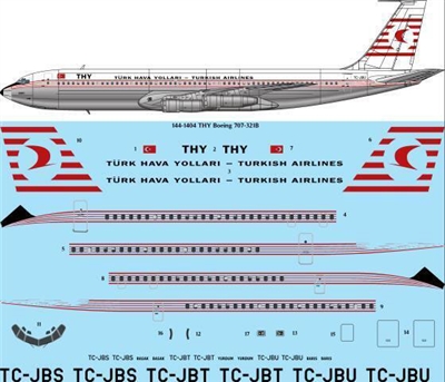 1:144 Thy Turkish Boeing 707-320B/C