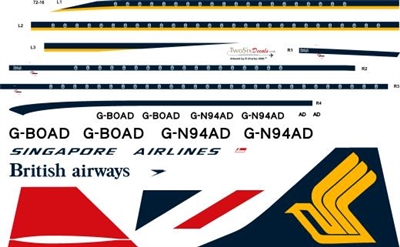 1:72 British Airways / Singapore BAC Sud Concorde