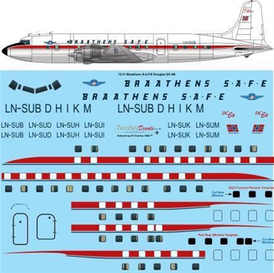 1:72 Braathens SAFE Douglas DC-6B