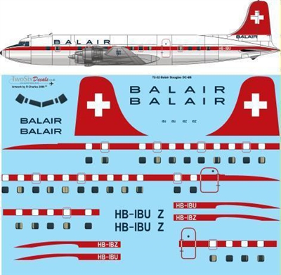 1:72 Balair Douglas DC-6B